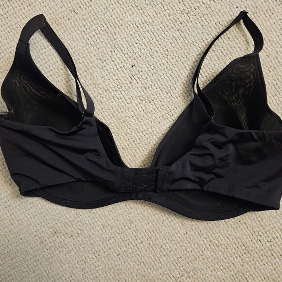 Skims Black Bra 38DD Lightweight with Underwire Plain Classic Balconette - Picture 4 of 6